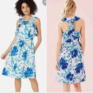 Lilly Pulitzer Rory Dress Pink Tropics Sweet Pea Size 16 with Pockets